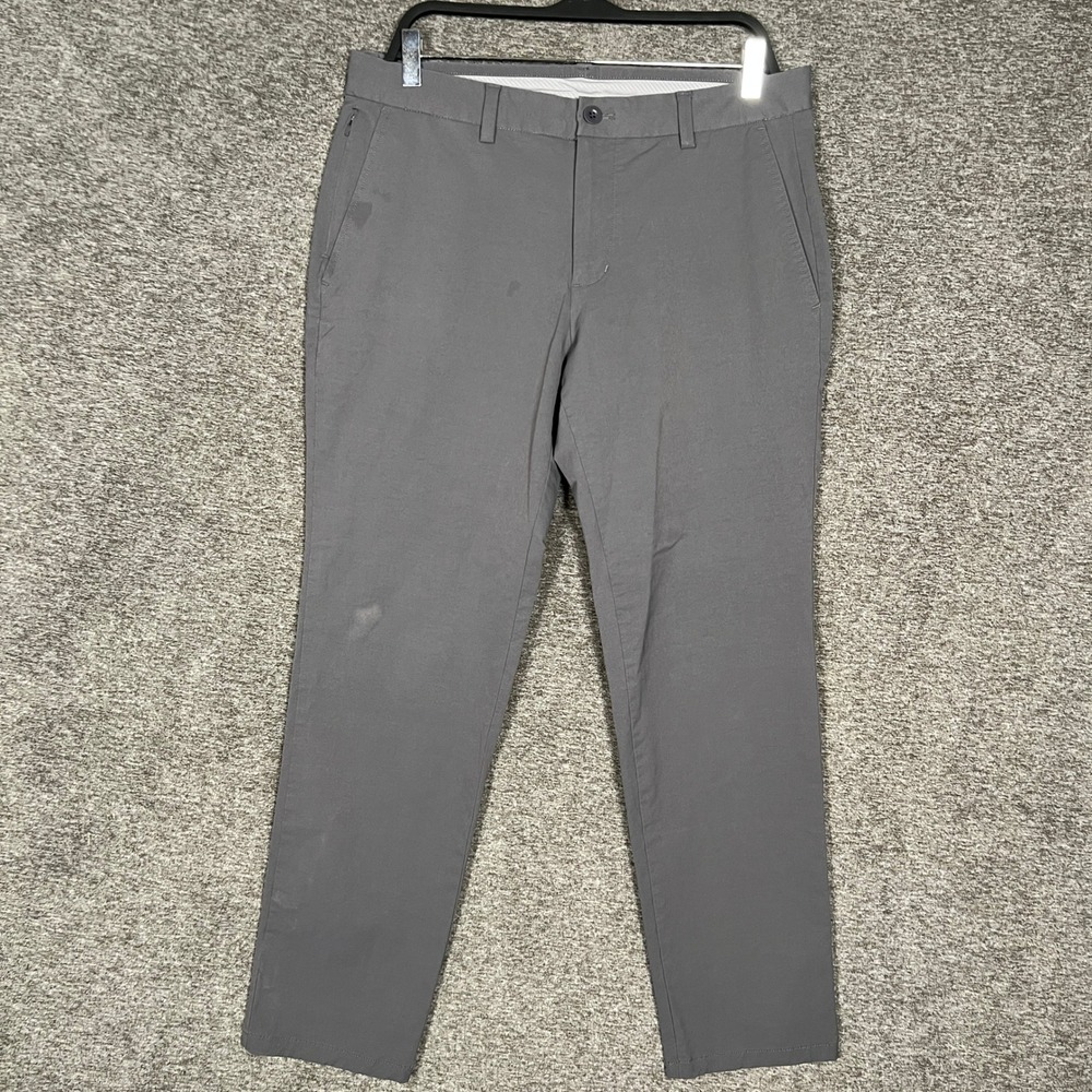 Vineyard Vines Mens On The Go Gray Pants‎ 33x30 Stretch Casual Chinos
